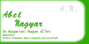abel magyar business card